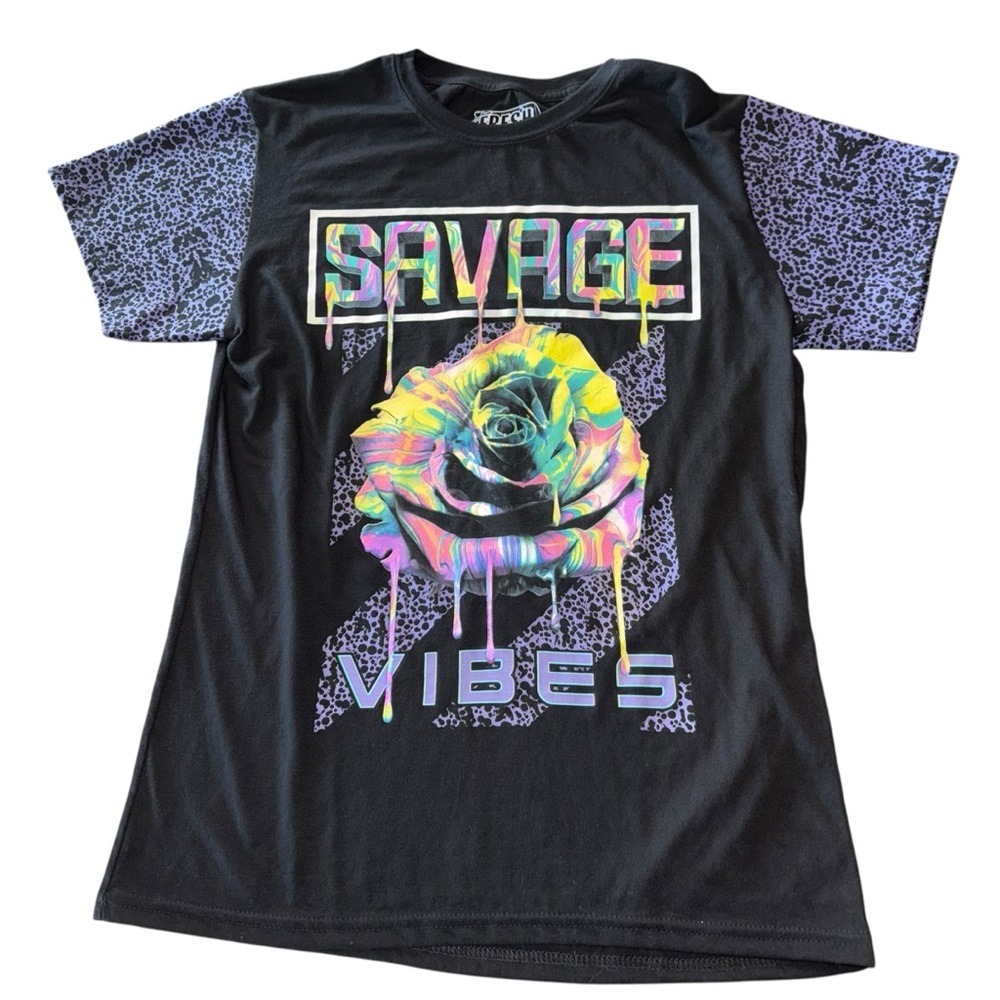 Fresh Laundry Savage Vibes Shirt Adult Medium Black Casual Athletic Fit Men’s
